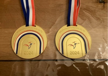 46 ème Championnat de France 10/18 mètres - Tarbes 2024 : Médaille d'or en équipe pour l'A.S. DEOLOISES  - Pistolet Vitesse -  S2