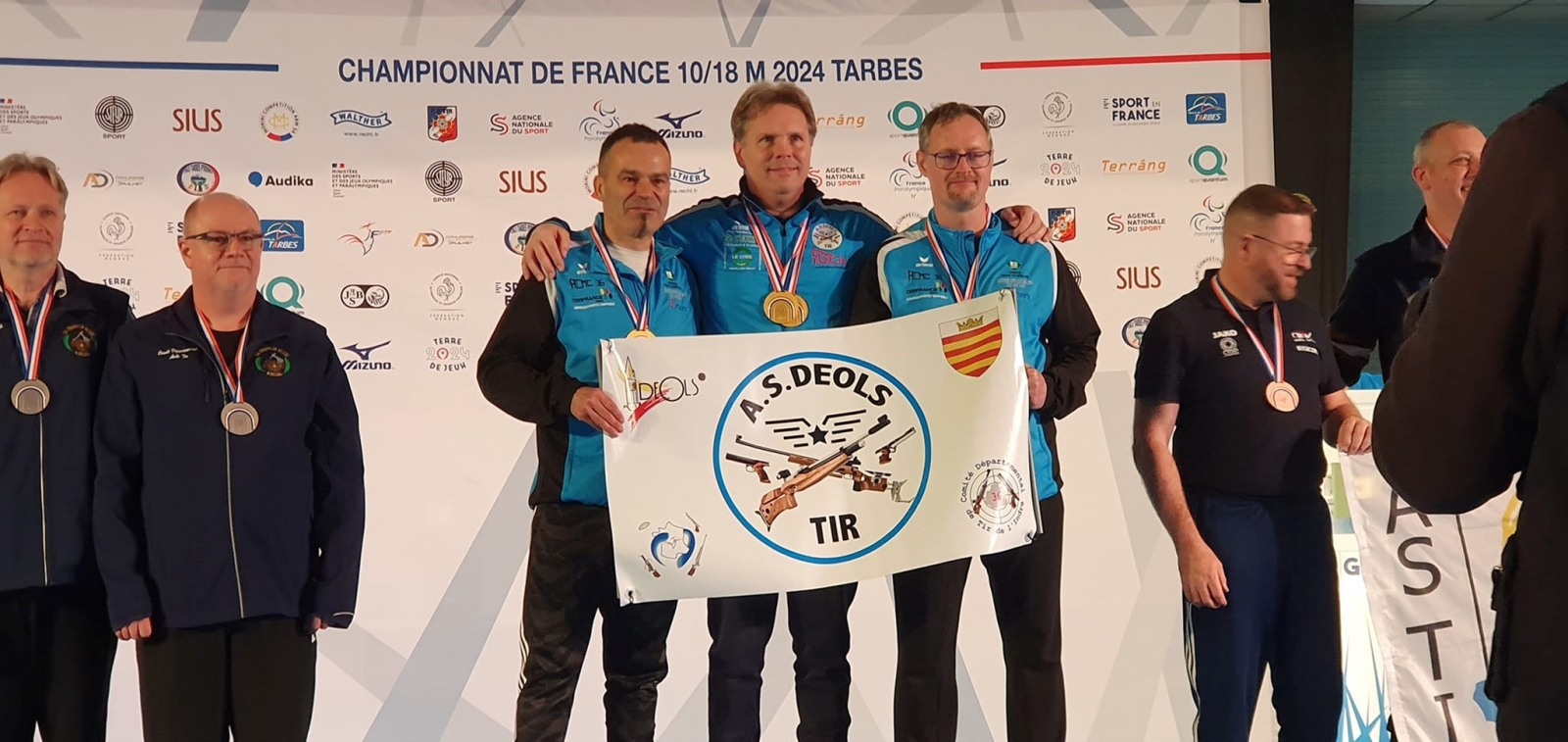 46 ème Championnat de France 10/18 mètres - Tarbes 2024 : Médaille d'Or en équipe pour l'A.S. DEOLOISES - Pistolet précision - S2