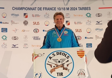 46 ème Championnat de France 10/18 mètres - Tarbe 2024 : Christophe HEMERY, Champion de France au Pistolet - S2